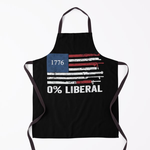 Item preview, 0% Liberal Zero Percent - Funny Pro Gun USA Guns Flag designed and sold by THREE LITTLE BEANS.