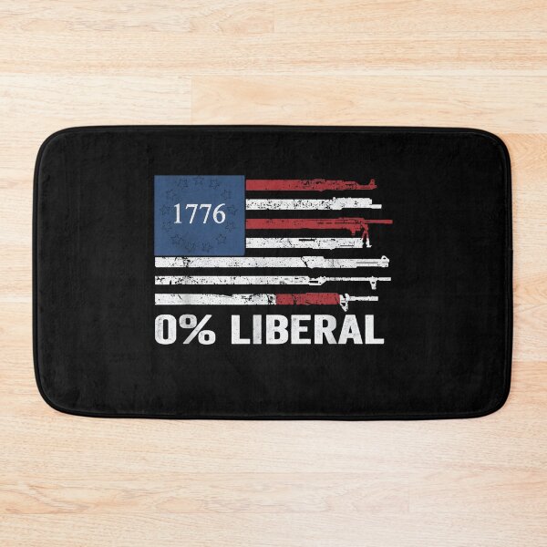 Item preview, 0% Liberal Zero Percent - Funny Pro Gun USA Guns Flag designed and sold by THREE LITTLE BEANS.