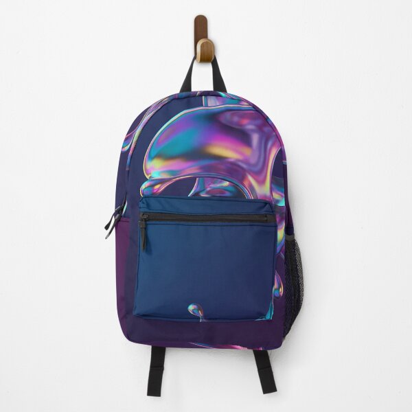 Item preview, multi-color holographic liquid chrome splash, flowing metallic texture, neon reflections, glossy abstract shape, futuristic trend design  designed and sold by AwesomeArtist26.