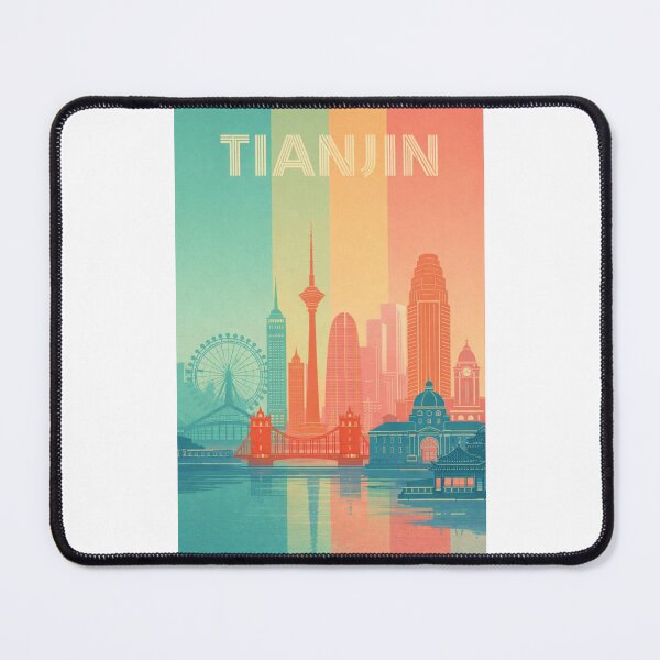 Item preview, Tianjin Waterfront Skyline Featuring Tianjin Eye, Radio Tower and Historical Architecture designed and sold by Places On Earth.