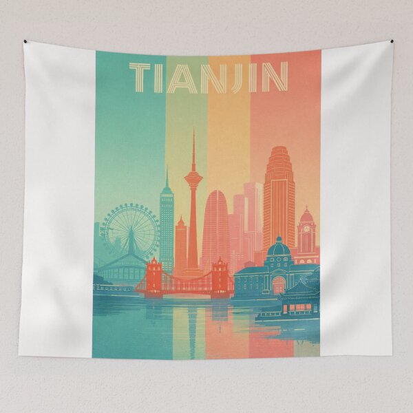 Item preview, Tianjin Waterfront Skyline Featuring Tianjin Eye, Radio Tower and Historical Architecture designed and sold by Places On Earth.