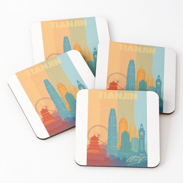 Item preview, Tianjin Cityscape with Skyscrapers, Drum Tower and Ferris Wheel designed and sold by Places On Earth.