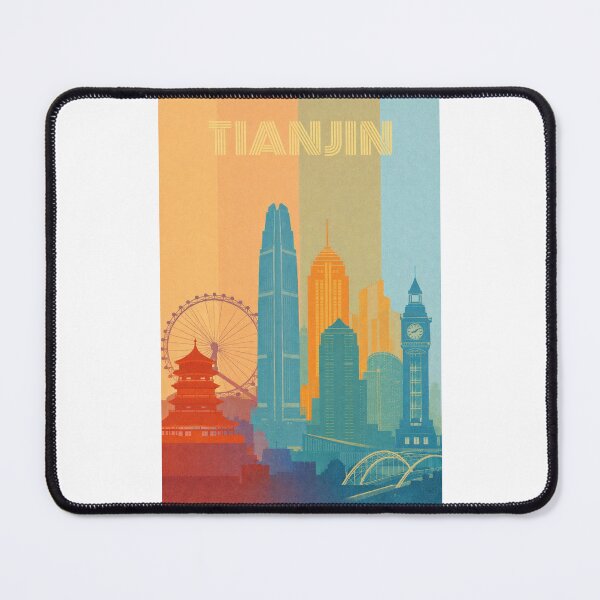 Item preview, Tianjin Cityscape with Skyscrapers, Drum Tower and Ferris Wheel designed and sold by Places On Earth.