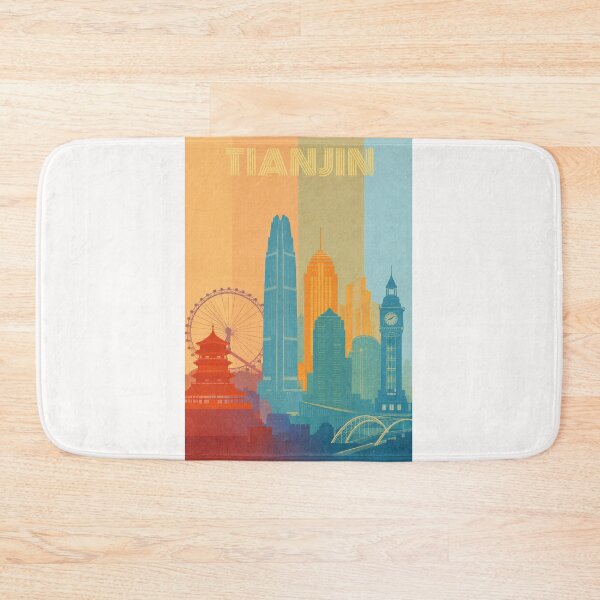 Item preview, Tianjin Cityscape with Skyscrapers, Drum Tower and Ferris Wheel designed and sold by Places On Earth.
