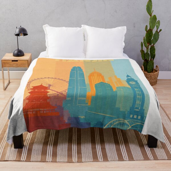 Item preview, Tianjin Cityscape with Skyscrapers, Drum Tower and Ferris Wheel designed and sold by Places On Earth.