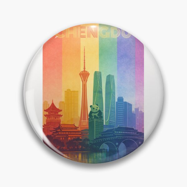 Item preview, Chengdu Skyline with Sichuan TV Tower, Anshun Bridge and Panda Sculpture designed and sold by Places On Earth.