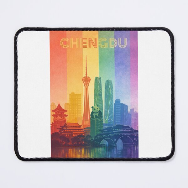 Item preview, Chengdu Skyline with Sichuan TV Tower, Anshun Bridge and Panda Sculpture designed and sold by Places On Earth.