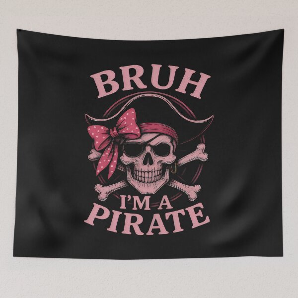 Item preview, Bruh Pirate Skull Coquette Bow Costume Pretend I'm a Pirate  designed and sold by ArleneRowe.