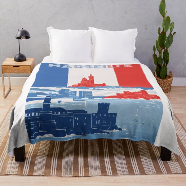 Aperçu de l'œuvre Scène du littoral marseillais avec Notre-Dame de la Garde et le Fort Saint-Jean créée et vendue par Places On Earth.