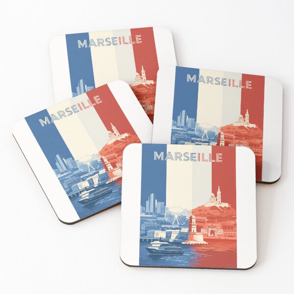 Item preview, Marseille Waterfront with Notre-Dame de la Garde, Ferris Wheel and Historic Forts designed and sold by Places On Earth.