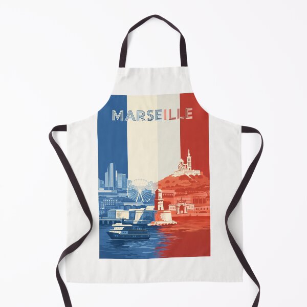 Item preview, Marseille Waterfront with Notre-Dame de la Garde, Ferris Wheel and Historic Forts designed and sold by Places On Earth.