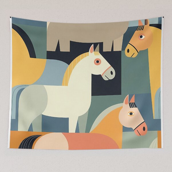 Item preview, Geometric Horse Icon Pattern (image size 7840x11680) designed and sold by Digital-Davinci.