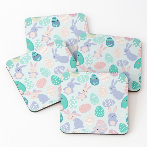 Item preview, Soft Pastel Easter Bunnies and Patterned Egg Garden designed and sold by Jirada.