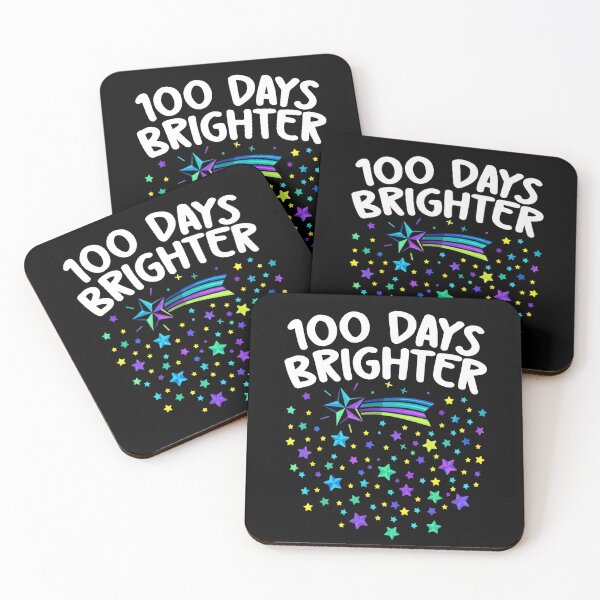 Item preview, 100 Days Brighter Happy 100 Days Of School Teachers Kids designed and sold by THREE LITTLE BEANS.