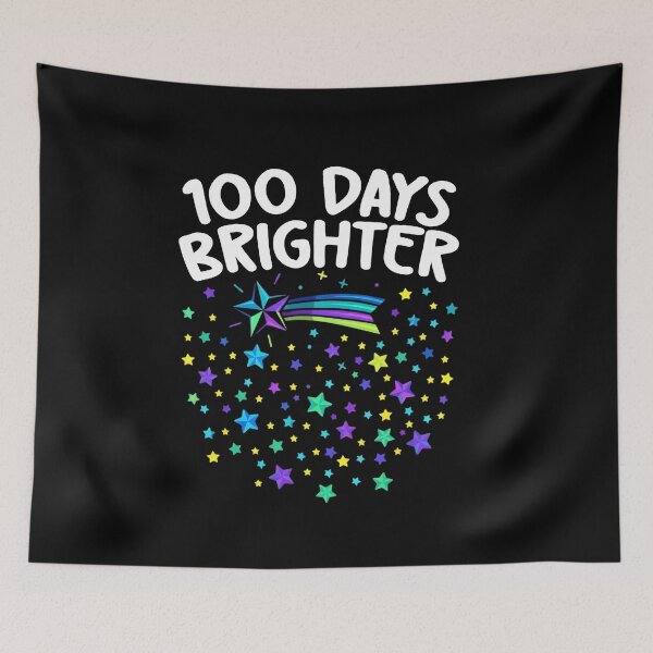 Item preview, 100 Days Brighter Happy 100 Days Of School Teachers Kids designed and sold by THREE LITTLE BEANS.