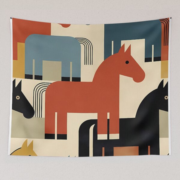 Item preview, Geometric Horse Icon Pattern (image size 7840x11680) designed and sold by Digital-Davinci.