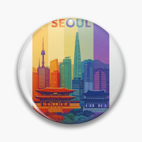 Item preview, Seoul Skyline with Namsan Tower, Lotte World Tower and Gyeongbokgung Palace designed and sold by Aryabek.
