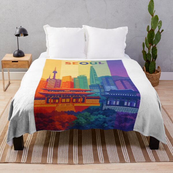 Item preview, Seoul Skyline with Namsan Tower, Lotte World Tower and Gyeongbokgung Palace designed and sold by Aryabek.