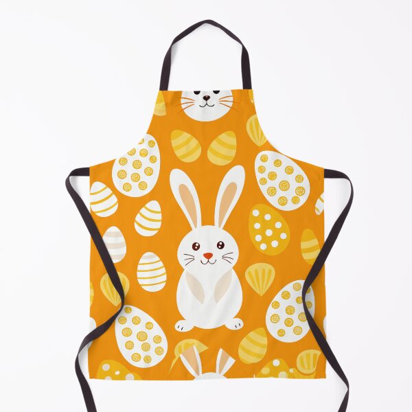 Item preview, Minimalist White Bunny and Golden Easter Egg Pattern designed and sold by Jirada.