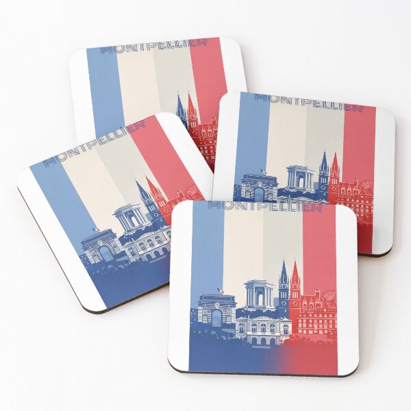 Item preview, Montpellier Landmarks Including Place de la Comédie, Aqueduct and Cathedral designed and sold by Aryabek.