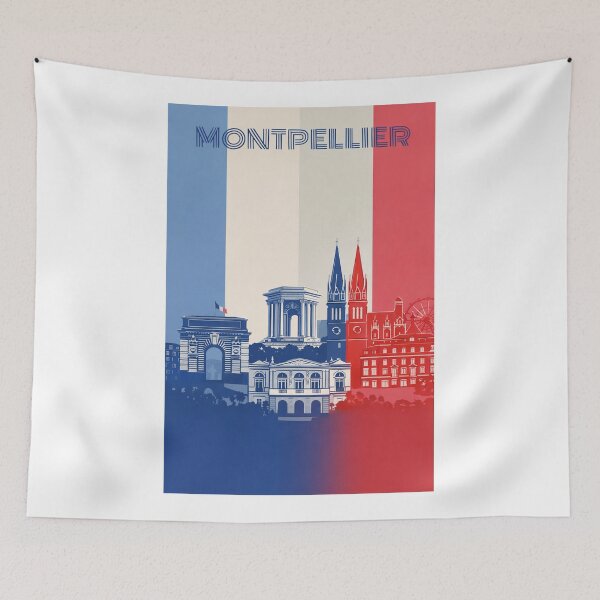 Item preview, Montpellier Landmarks Including Place de la Comédie, Aqueduct and Cathedral designed and sold by Aryabek.
