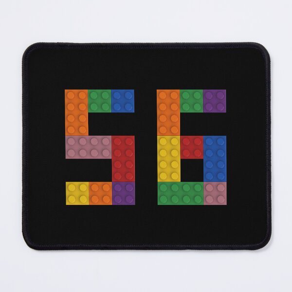 Item preview, 56 numbering made of colorful bricks designed and sold by Brickification.