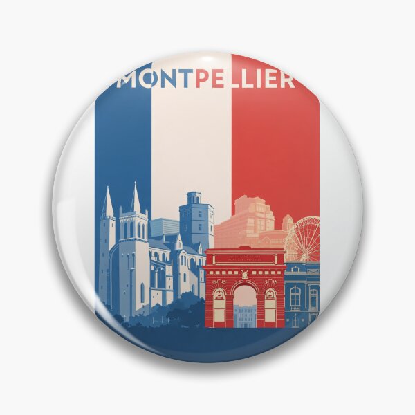 Item preview, Montpellier Urban Skyline with Arc de Triomphe, Cathedral and Ferris Wheel designed and sold by Aryabek.