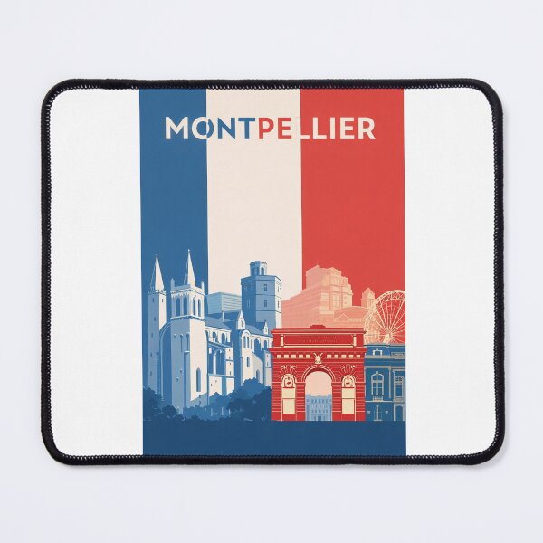 Item preview, Montpellier Urban Skyline with Arc de Triomphe, Cathedral and Ferris Wheel designed and sold by Aryabek.