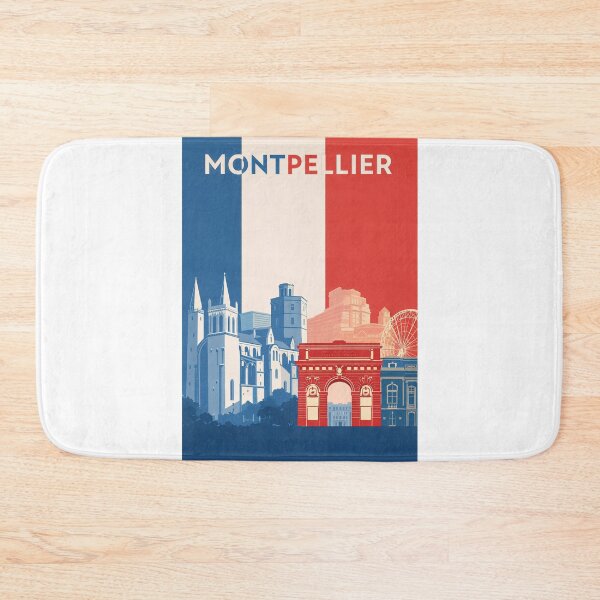 Item preview, Montpellier Urban Skyline with Arc de Triomphe, Cathedral and Ferris Wheel designed and sold by Aryabek.