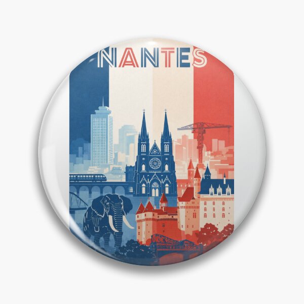 Item preview, Nantes Skyline Featuring Château des Ducs, Cathedral and Les Machines de l’île designed and sold by Aryabek.