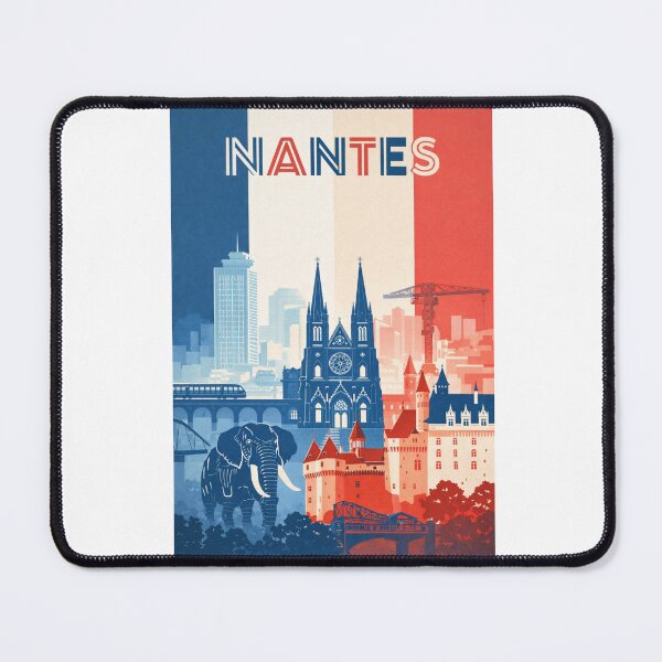 Item preview, Nantes Skyline Featuring Château des Ducs, Cathedral and Les Machines de l’île designed and sold by Aryabek.