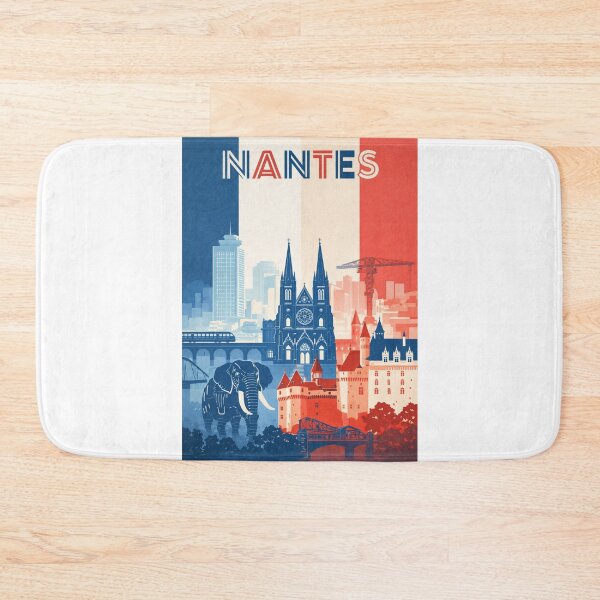 Item preview, Nantes Skyline Featuring Château des Ducs, Cathedral and Les Machines de l’île designed and sold by Aryabek.