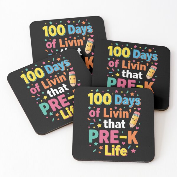 Item preview, 100 Days of Livin That Pre-k Life School Teachers Girls Boys designed and sold by THREE LITTLE BEANS.