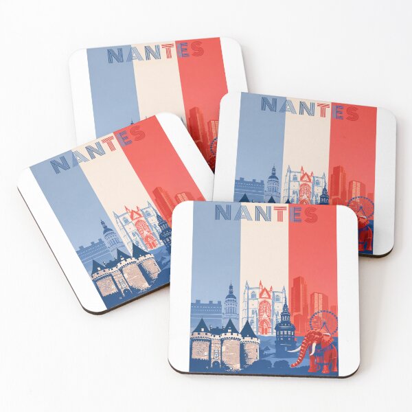 Item preview, Nantes Cityscape with Château des Ducs, Cathedral and Ferris Wheel designed and sold by Aryabek.