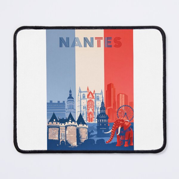 Item preview, Nantes Cityscape with Château des Ducs, Cathedral and Ferris Wheel designed and sold by Aryabek.