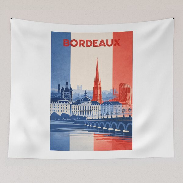 Aperçu de l'œuvre Bord de rivière à Bordeaux avec la place de la Bourse, la flèche Saint-Michel et la Cité du Vin créée et vendue par Aryabek.
