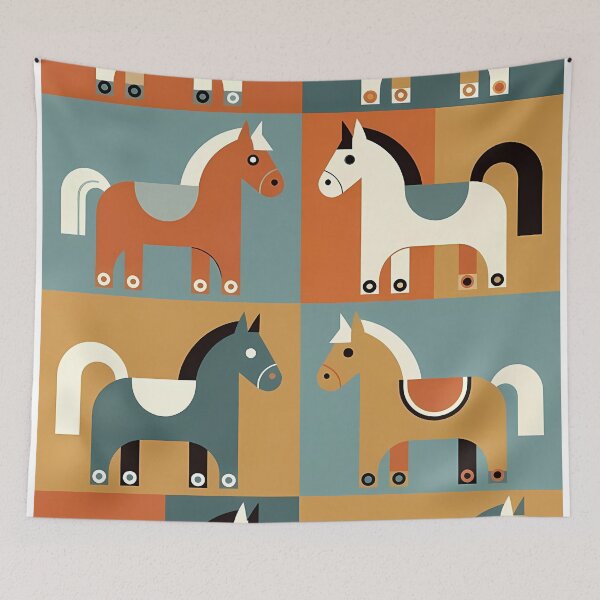 Item preview, Geometric Horse Icon Pattern (image size 7840x11680) designed and sold by Digital-Davinci.