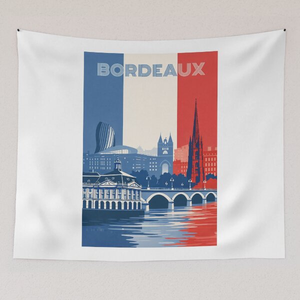 Aperçu de l'œuvre Bord de mer de Bordeaux avec la Place de la Bourse, la Cité du Vin et le Pont de Pierre créée et vendue par Aryabek.