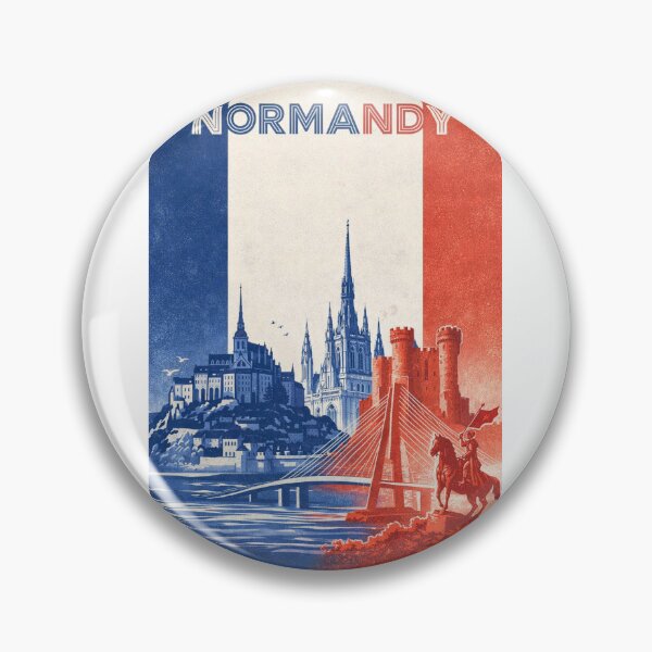 Item preview, Normandy Icons with Mont-Saint-Michel, Caen Castle and Bayeux Cathedral designed and sold by Aryabek.