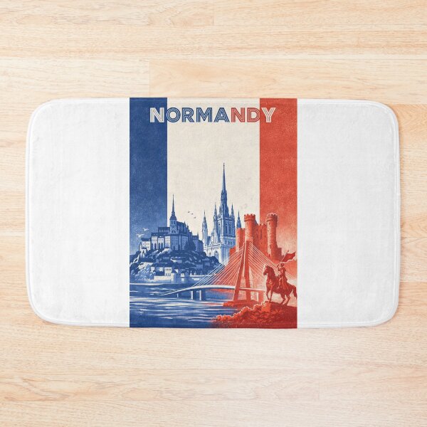 Item preview, Normandy Icons with Mont-Saint-Michel, Caen Castle and Bayeux Cathedral designed and sold by Aryabek.