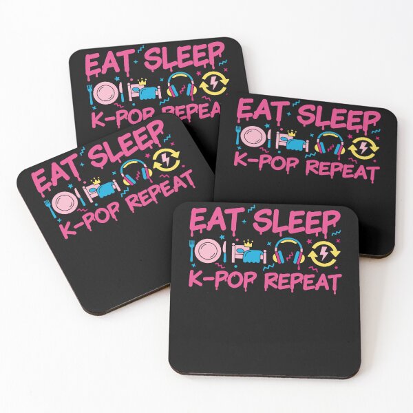 Item preview, Eat Sleep K-Pop Repeat Kpop Korean Music designed and sold by LuminOrb.