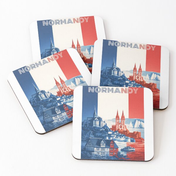 Item preview, Normandy Coastal View with Mont-Saint-Michel, Gothic Cathedral and Cliffs of Étretat designed and sold by Aryabek.