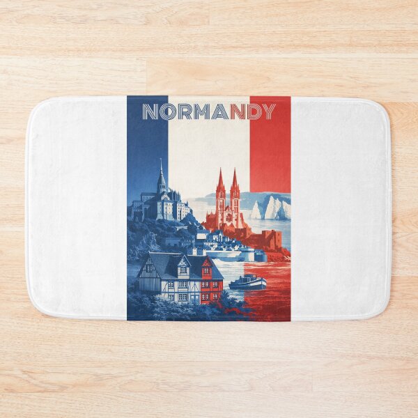 Item preview, Normandy Coastal View with Mont-Saint-Michel, Gothic Cathedral and Cliffs of Étretat designed and sold by Aryabek.