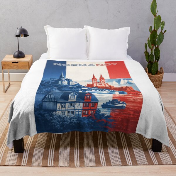 Item preview, Normandy Coastal View with Mont-Saint-Michel, Gothic Cathedral and Cliffs of Étretat designed and sold by Aryabek.