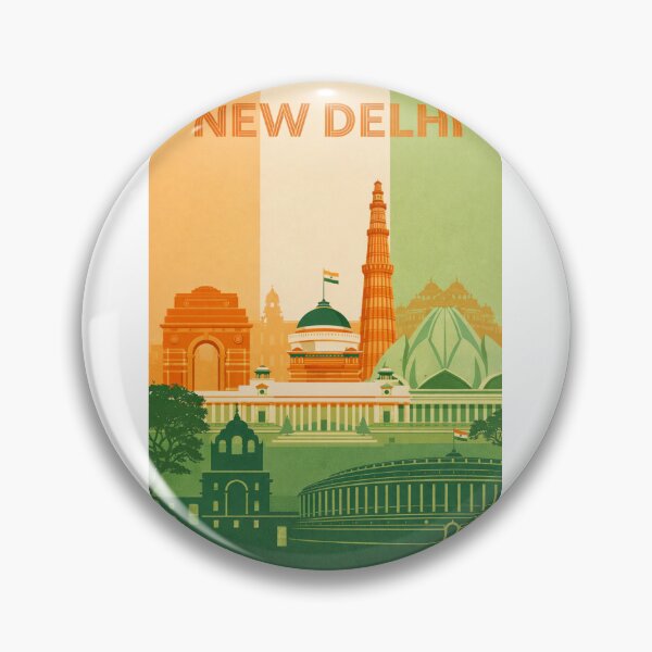 Item preview, New Delhi Landmarks Featuring India Gate, Qutub Minar, Lotus Temple and Parliament House designed and sold by Aryabek.