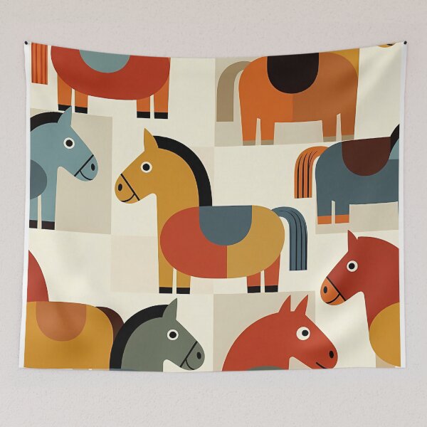 Item preview, Geometric Horse Icon Pattern (image size 7840x11680) designed and sold by Digital-Davinci.