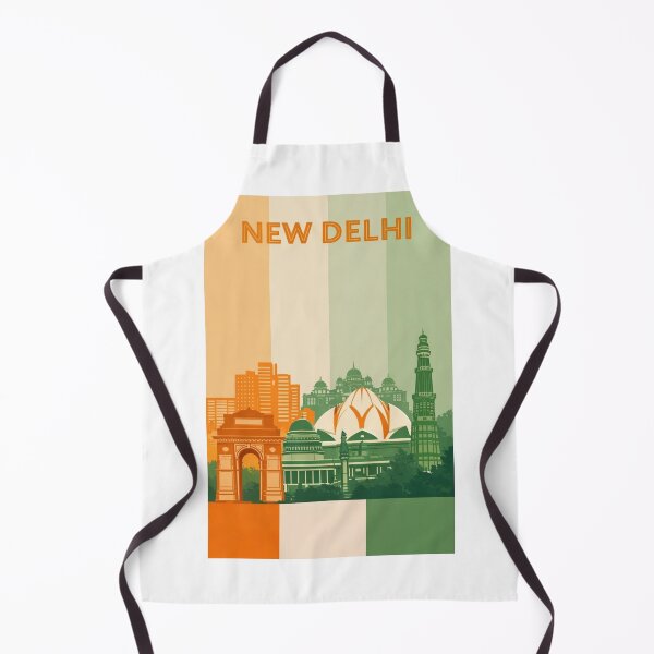 Item preview, New Delhi Skyline Featuring Lotus Temple, Qutub Minar and Rashtrapati Bhavan designed and sold by Aryabek.