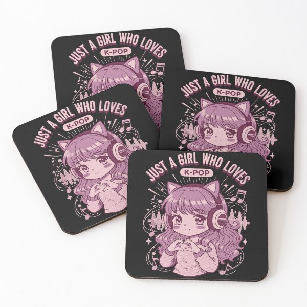 Item preview, Just A Girl Who Loves K-Pop Cute Anime Korean Pop designed and sold by LuminOrb.