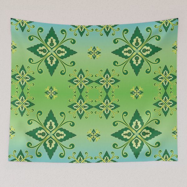 Item preview, Gradient Green Floral Flow designed and sold by OIL Pattern Design .