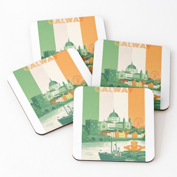 Item preview, Galway Cityscape Featuring Galway Cathedral, Spanish Arch and the Claddagh Ring designed and sold by Aryabek.